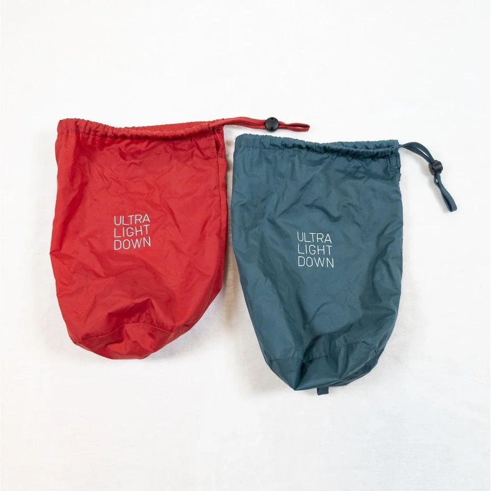 LOT 2 Uniqlo Ultra Light Down Filled Jacket Mens S Red Green Full Zip Puffer